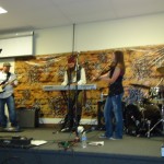 Joshua playing keys with Charlie Jenkins Band